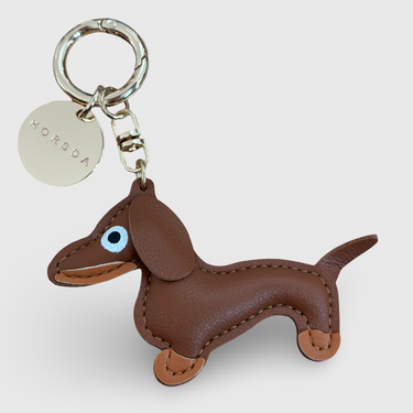 Key Charm Dackelanhänger Braun