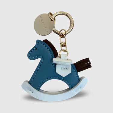 Key Charm Schaukelpferd Rauchblau