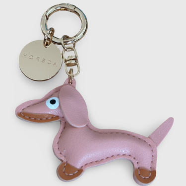 Key Charm Dackelanhänger Rose